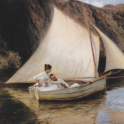 Emile Friant: Pariskunta purjeveneessä