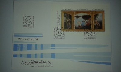 FDC (ensipäiväkuori) Maalauksia 5.9.1997