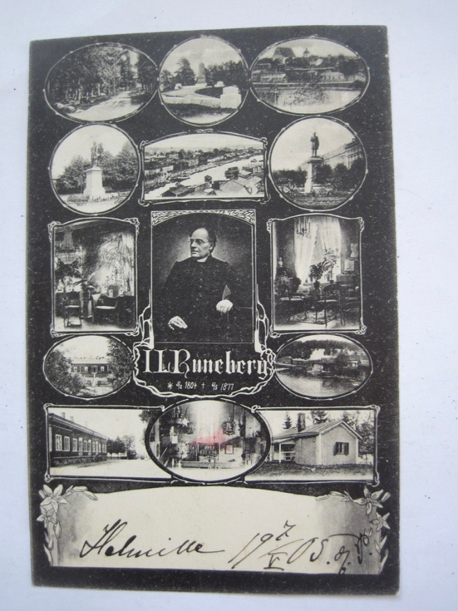 VANHA Postikortti Porvoo Runeberg 1905