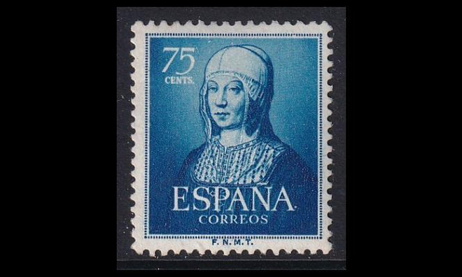 Espanja 990 ** Kuningatar Isabella I 75 C (1951)