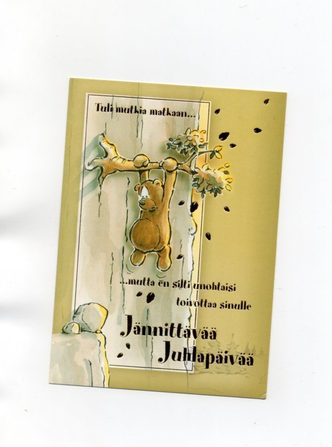°°TULI MUTKIA MATKAAN...JUHLAPÄIVÄÄ°° -KORTTI /Papron