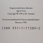 J.M. Coetzee - Rautakausi (sid.) - pikkukuva 3