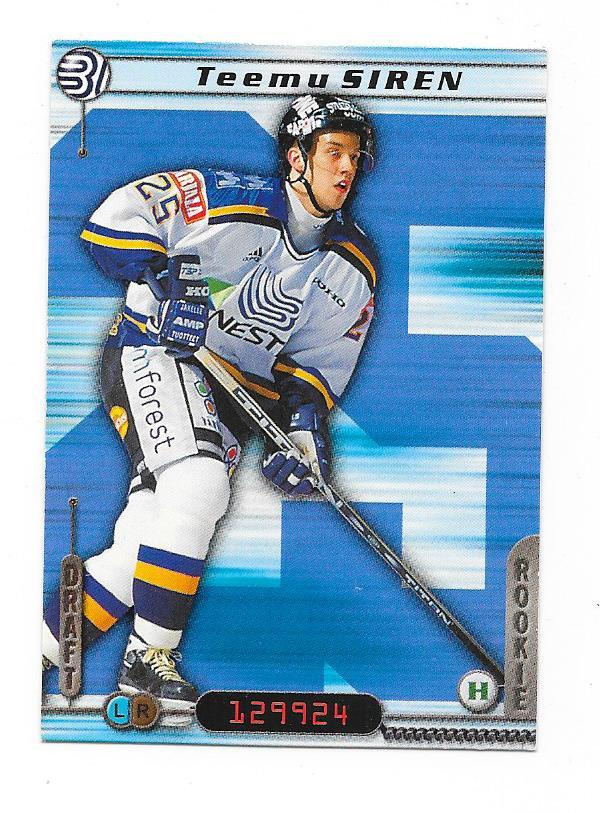 2000-01 CardSet #9 Teemu Siren   Espoo Blues