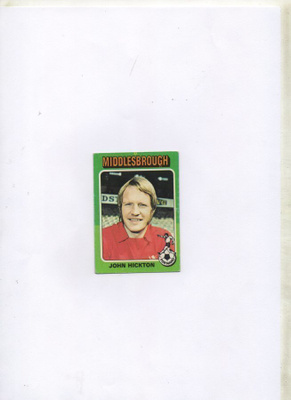 Purkkakuva Jalkapallo n:o 26 1973-74 JOHN HICKTOB: Middelesb