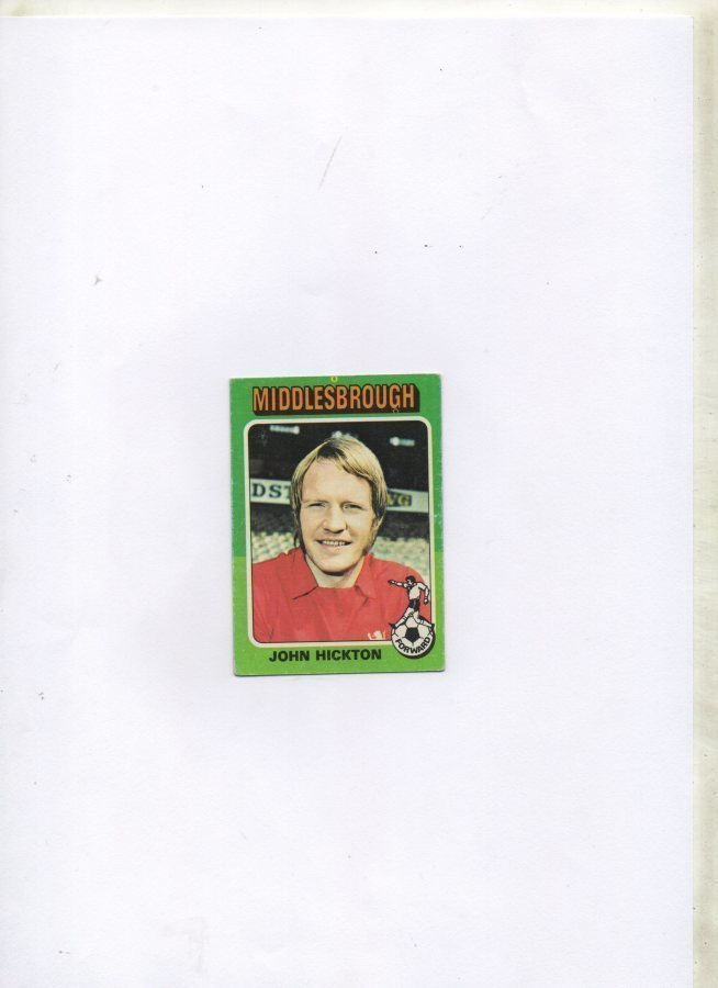Purkkakuva Jalkapallo n:o 26 1973-74 JOHN HICKTOB: Middelesb
