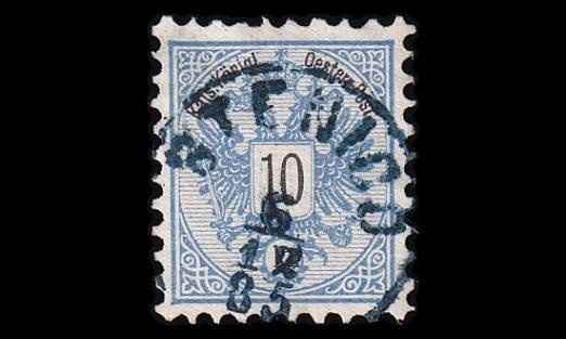 Itävalta 47A o Kaksoiskotka 10 Kr (K 9½) (1883)