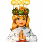 MLP 1535 / Lucia-neito kynttiläkruunu hiuksillaan. 1980-l. - pikkukuva 1