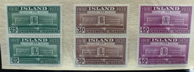Islanti 1918 - 1938 sarja 2x3 kpl postimerkit