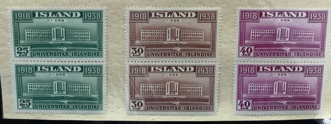 Islanti 1918 - 1938 sarja 2x3 kpl postimerkit