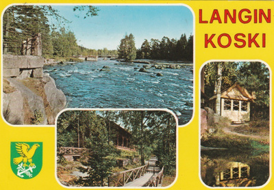 Postikortti, LANGINKOSKI, Kotka, monikuvakortti