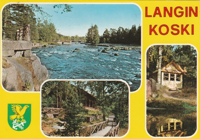 Postikortti, LANGINKOSKI, Kotka, monikuvakortti