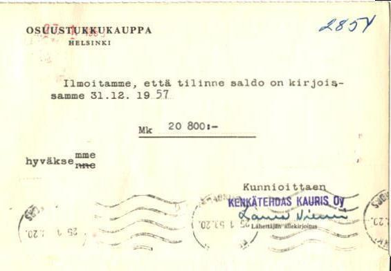FIRMAKORTTI KENKÄTEHDAS KAURIS OY JÄRVENPÄÄ