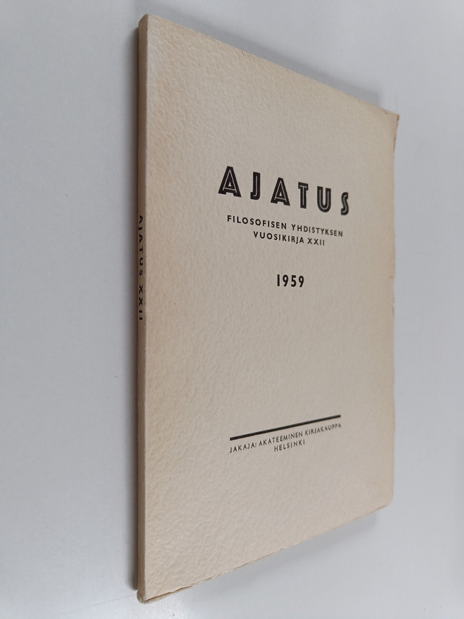Ajatus 22 : Suomen filosofisen yhdistyksen vuosikirja 1959