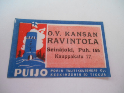 TT Etiketti Puijo OY Kansan Ravintola Seinäjoki