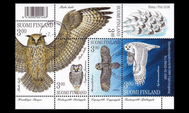 1440-4BL20 o Pöllöjä blokki Helsinki 7.9.98 (1998)