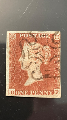 Englanti 1841 penny red. Queen Victoria