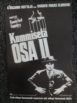 Kummisetä osa II (Coppola, 1974) - vanha elokuvajuliste