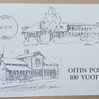Hausjärvi, Oitin posti 100 vuotta + 2 leimaa, piirrospk ei p - pikkukuva 1