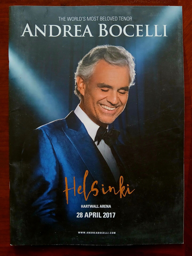 Andrea Bocelli - Helsinki 28 April 2017 (tour book)
