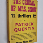 Patrick Quentin : The ordeal of Mrs. Snow and other stories - pikkukuva 1