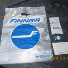 Finnair retrosetti: 4 muovikassia, tarrat + tulitikkuaski - pikkukuva 1