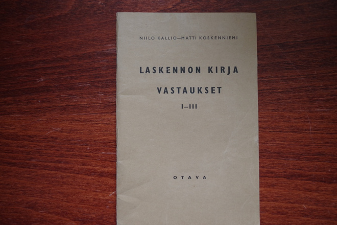Laskennon kirja - vastaukset I-III (1941)