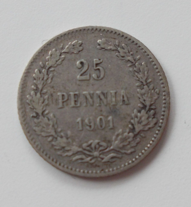 25 Penniä 1901 Hopeaa Nikolai II