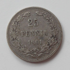 25 Penniä 1901 Hopeaa Nikolai II - pikkukuva 1