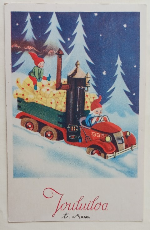 Häkäpönttökuorma-autolla tuodaan lahjoja, p. 1944