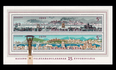 Unkari 2578-9BL75 ** Vapautuksesta 25v blokki (1970)