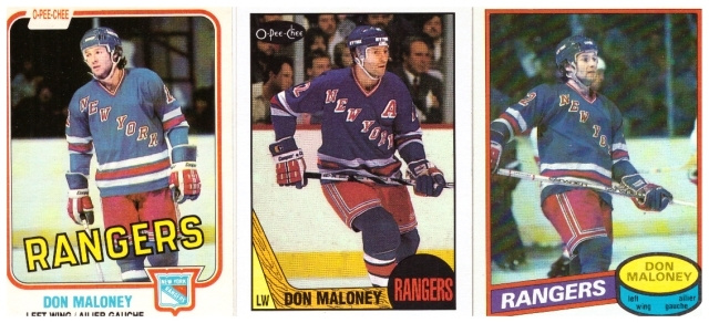 3 x Legenda DON MALONEY New York Rangers