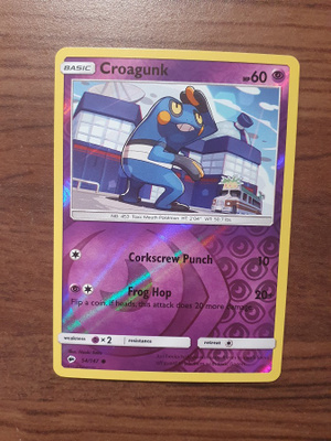 Pokemon Croagunk 54/147 Reverse holo