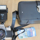 VANHA Kamera Minolta SRT100 CLC + Salamalaite + Laukku - pikkukuva 1