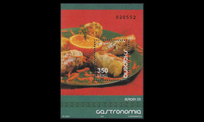 Albania 3050BL158 o Europa gastronomia (2005)