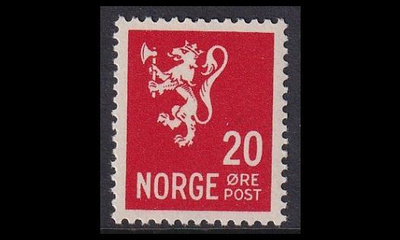 Norja 184 ** Leijona vesil. 20 öre (1937)