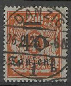 Danzig Mi 158 leimaväärenne