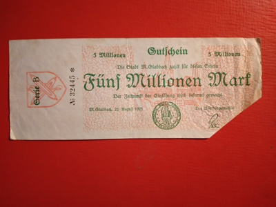 GERMANY 5 MILJ. MARK 1923  (K15-S115)