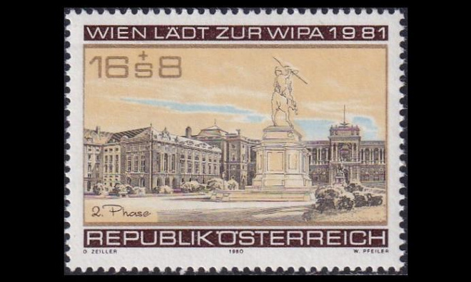 Itävalta 1662 ** Postimerkkinäyttely WIPA (1980)