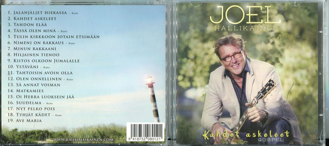 JOEL HALLIKAINEN . CD-LEVY . KAHDET ASKELEET - GOSPEL