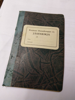 Rauman Osuuskauppa r.l. JÄSENKIRJA, 1934