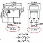 Daier 4-nastainen KCD2 On/Off keinukytkin - pikkukuva 4