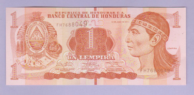 Honduras 1 Lempira v.2014 UNC P-96