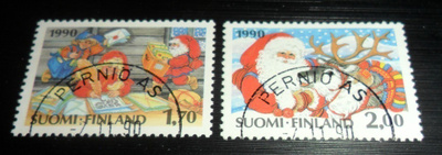 LaPe 1121-1122 LOISTO  ENSIPÄIVÄ LEIMA 2-11-1990 PERNIÖ AS