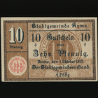 Saksa Notgeld 10 Pfennig, Auma 1.10.1919 - pikkukuva 1