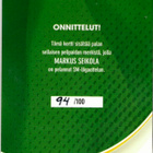 2011-12 Cardset MARKUS SEIKOLA Ilves Patch - pikkukuva 2