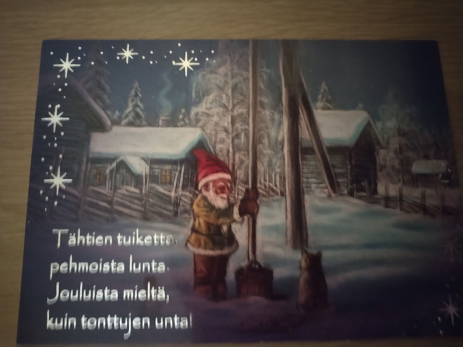 Joulu kortti, kulkematon.