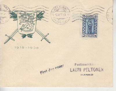 FDC 1938  rintamamies
