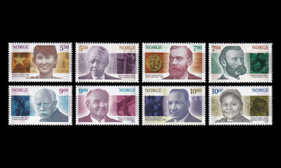 Norja 1401-8 ** Nobelin rauhanpalkinto 100v (2001)