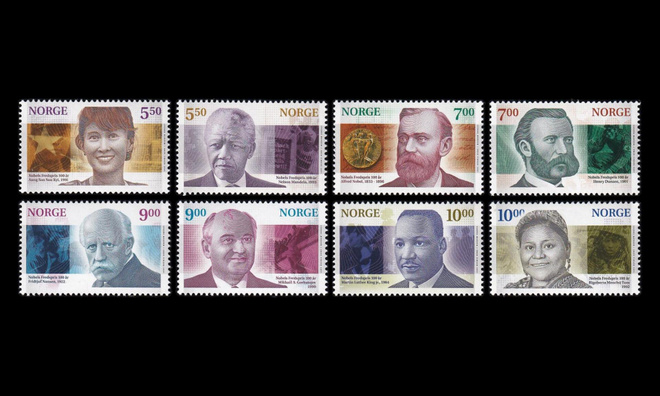 Norja 1401-8 ** Nobelin rauhanpalkinto 100v (2001)