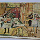 Carl Larsson; kuva tuvasta, kulkenut käsipostissa - pikkukuva 1